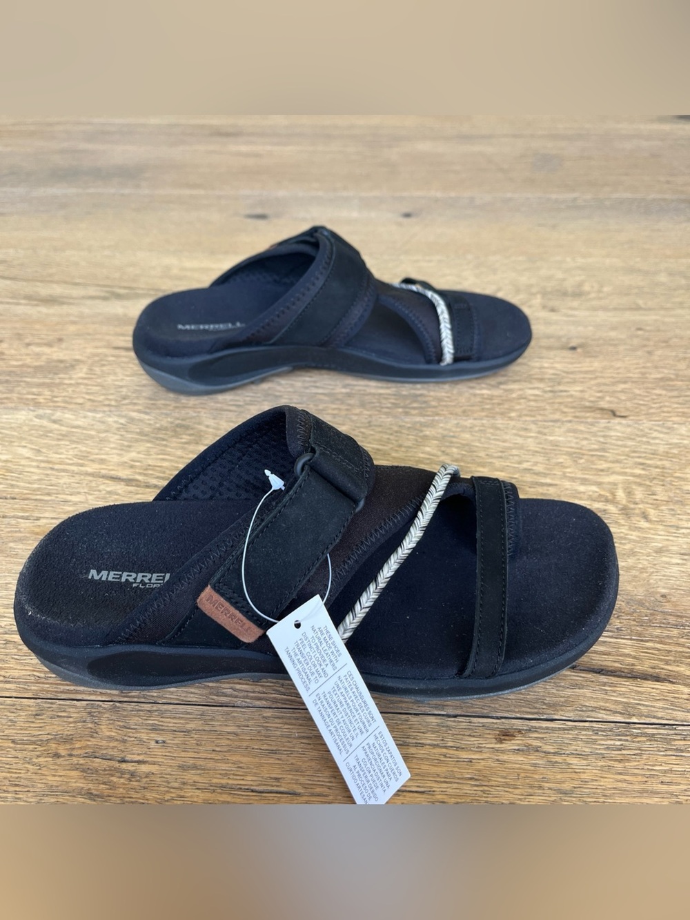 Size 7 Women’s Merrell Terran 4 Post Wrap Black Comfort Hiking Sandal J006404 - Picture 7 of 8